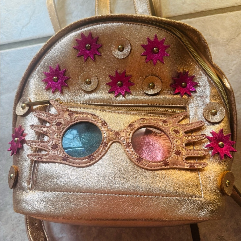 Danielle Nicole Harry Potter Luna Lovegood Spectrespecs Mini Backpack Rose Gold - Picture 2 of 8